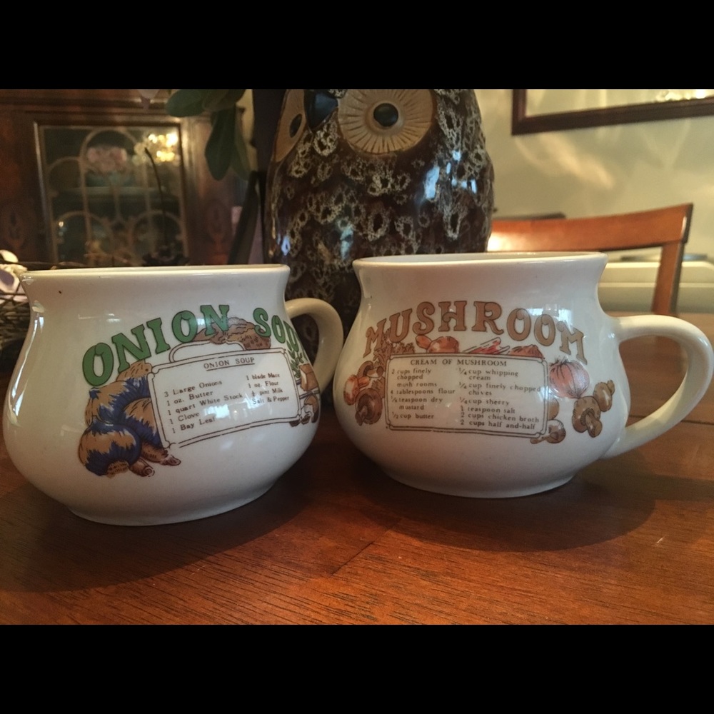 Vintage Soup Mugs